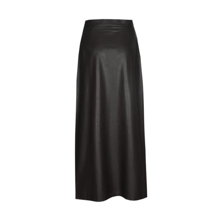 Midi-rok in vegan leather 30 Coffee