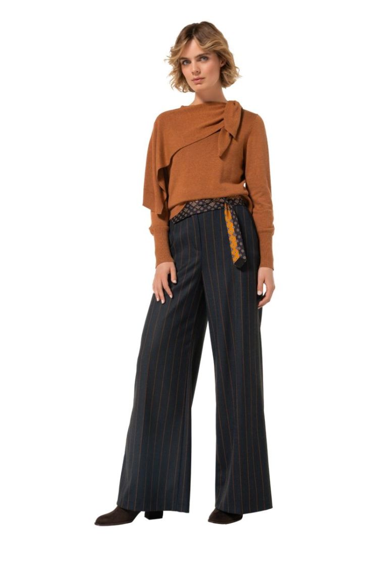 Elegante pull met strik- en sc 36 Caramello