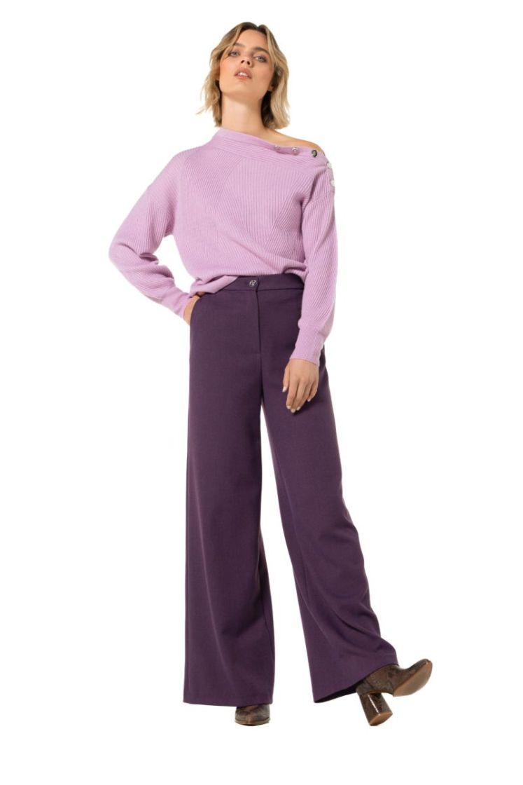City-look broek, normal waist 44 Purple
