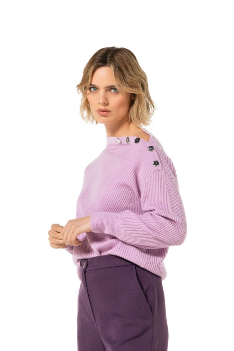 Losvallende pull met schoudere 41 Light Violet