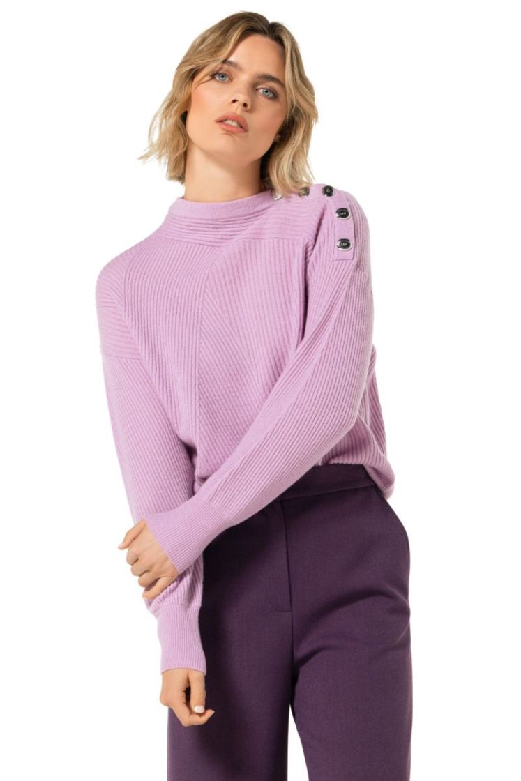 Losvallende pull met schoudere 41 Light Violet