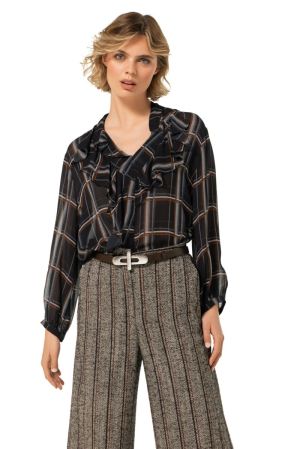 Licht doorzichtige blouse met  39 Multi Color