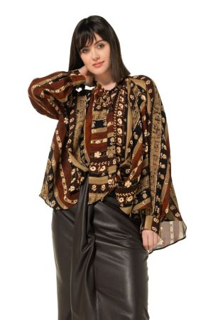 Losvallende tuniek met grafisc 39 Multi Color