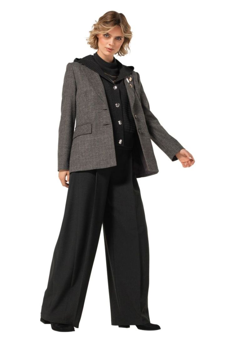 City chic blazer met pins 12 Grijs