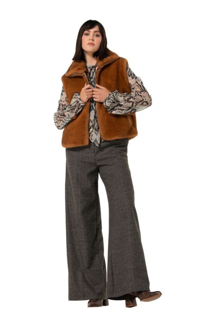 City-look broek, mid waist 12 Grijs