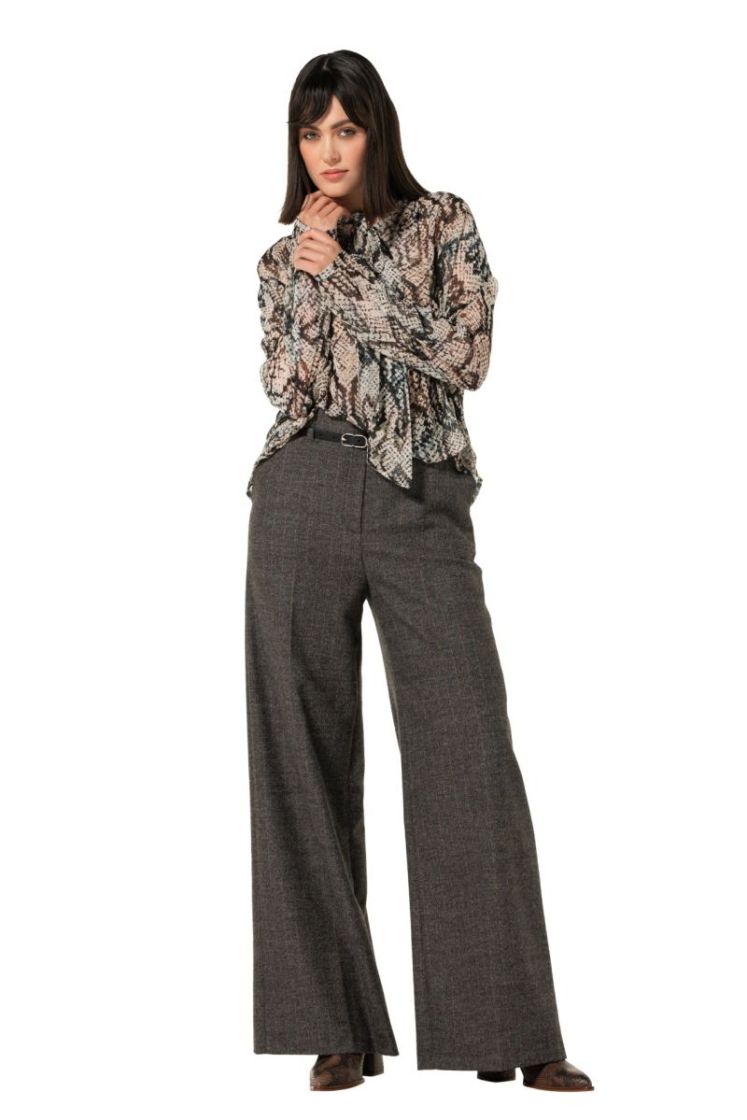 City-look broek, mid waist 12 Grijs