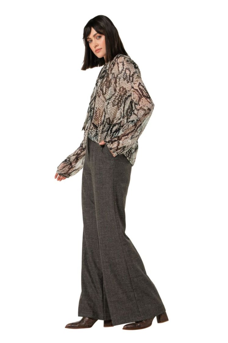 City-look broek, mid waist 12 Grijs