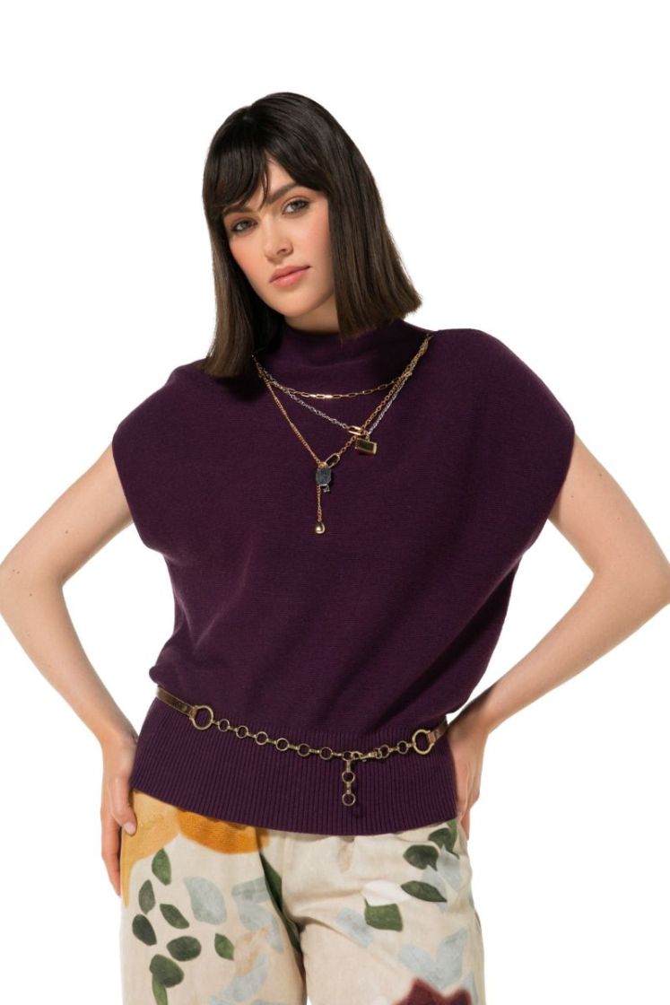 Pull met ketting detail 45 Plum