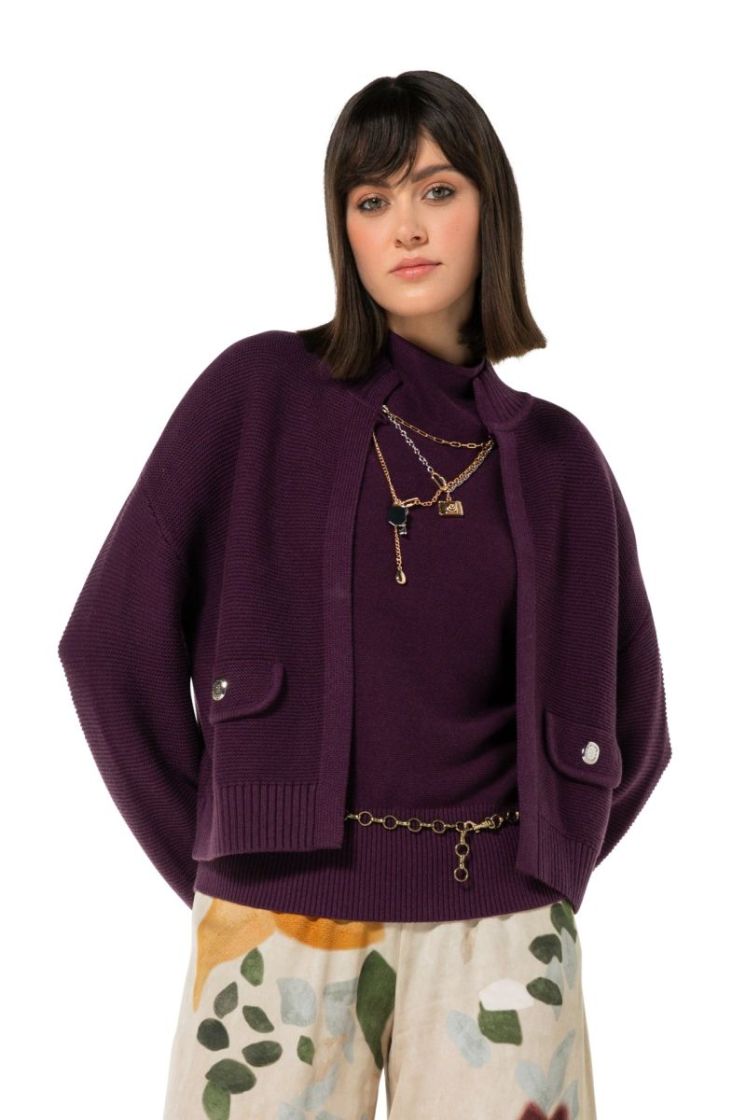 Elegante bolero cardigan 45 Plum