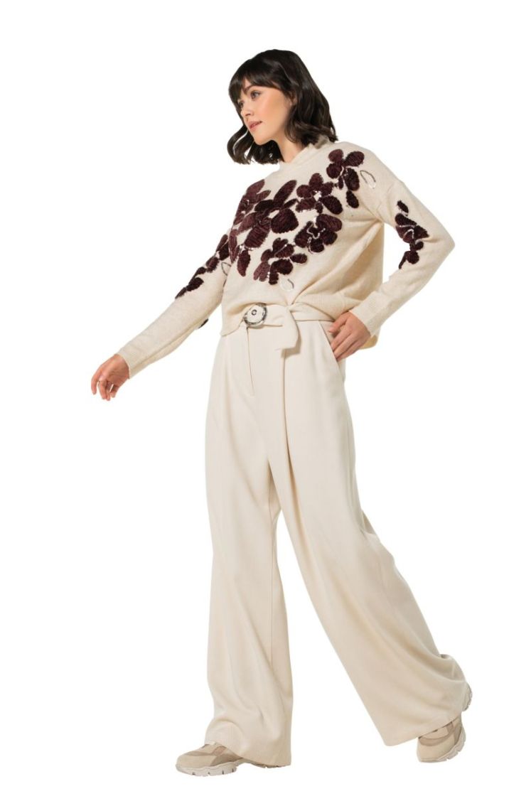 Cozy pull met bloemdetail en p 69 Multi Color