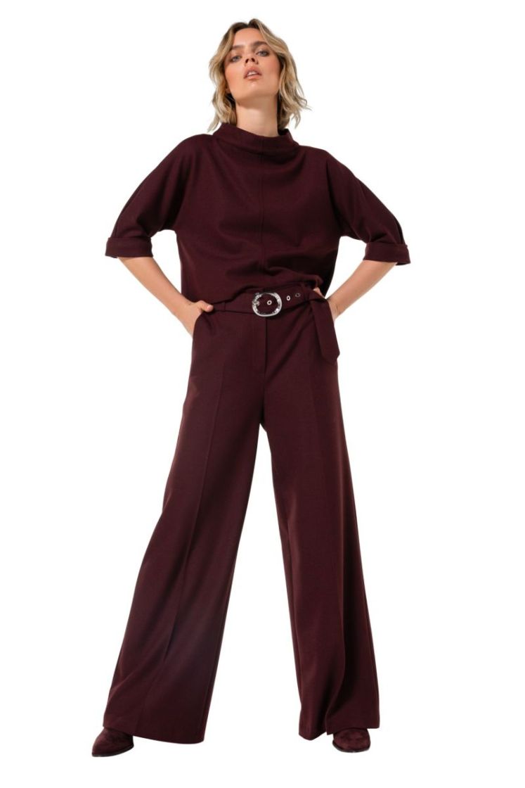 Rechtvallende top 52 Burgandy